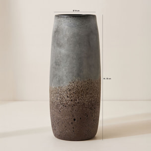 Vase gris et taupe en verre h35cm TEREA