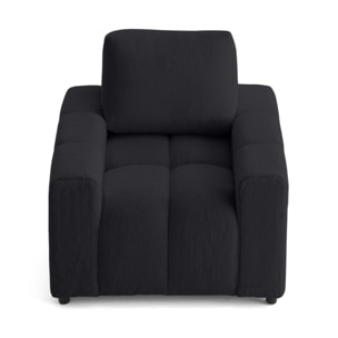 Crocus - fauteuil en fausse fourrure - Noir