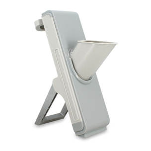 Mandoline verticale en polypropylène gris et acier inoxydable