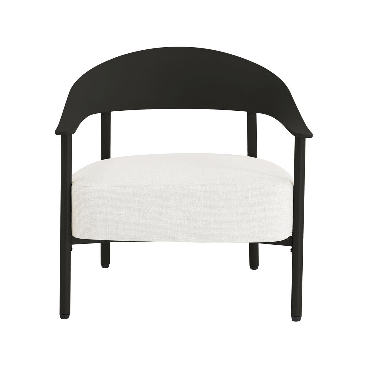 Lot de 2 fauteuils de jardin en plastique et en métal "Céora" - Noir