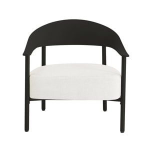 Lot de 2 fauteuils de jardin en plastique et en métal "Céora" - Noir