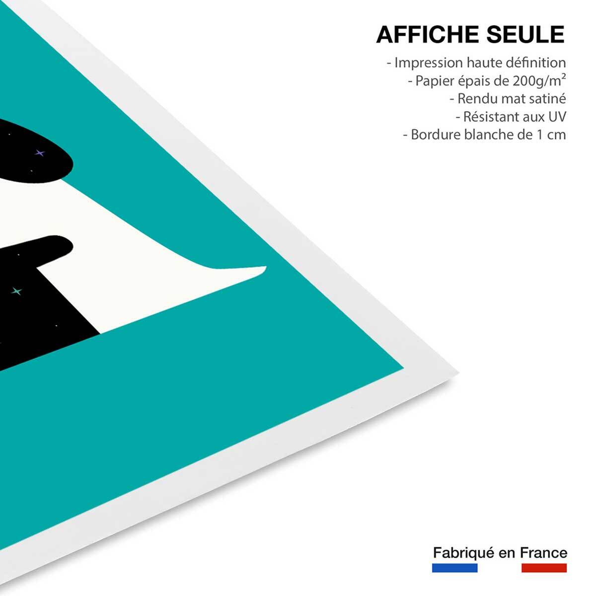 Affiche enfant calin ami ennemi  Affiche seule