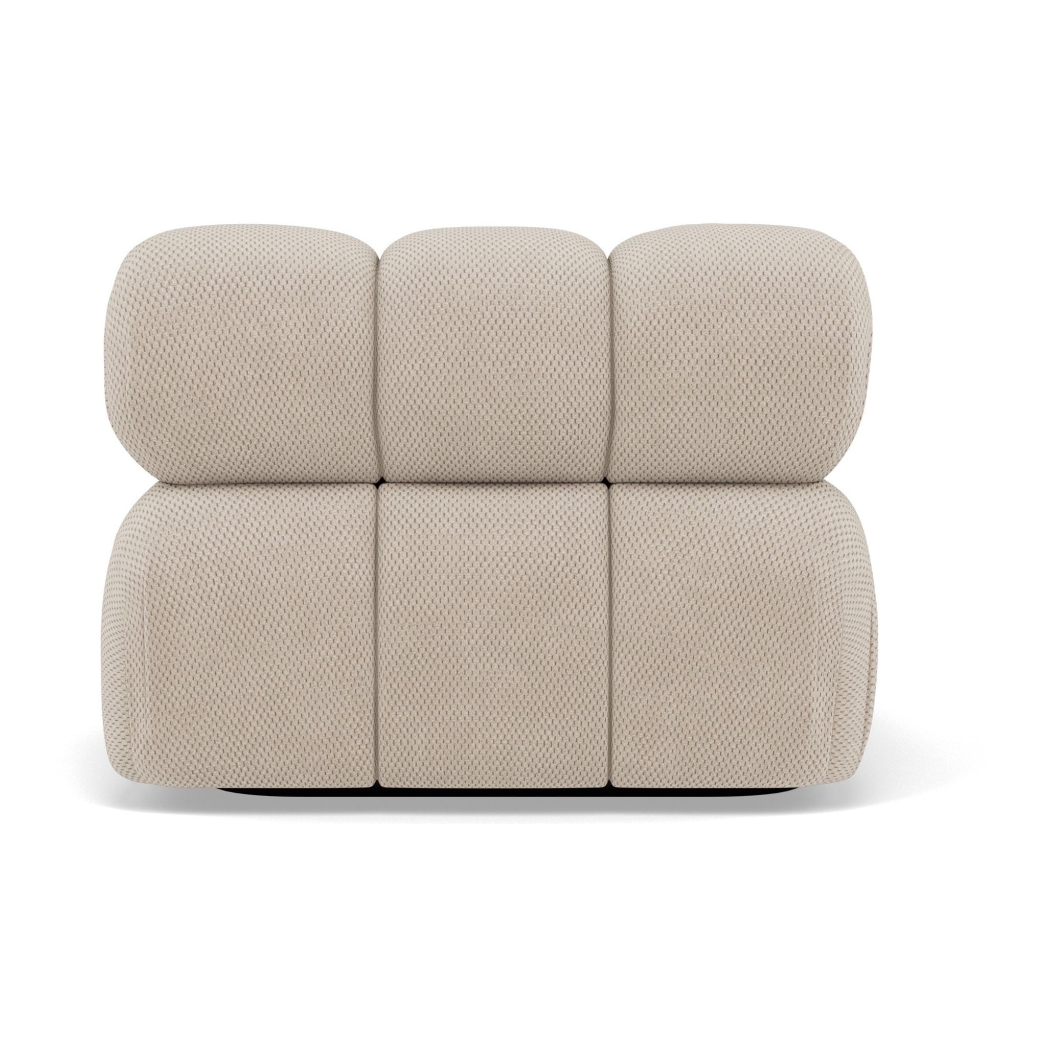 Ruby - module d'assise d'angle gauche en velours texturé - Beige