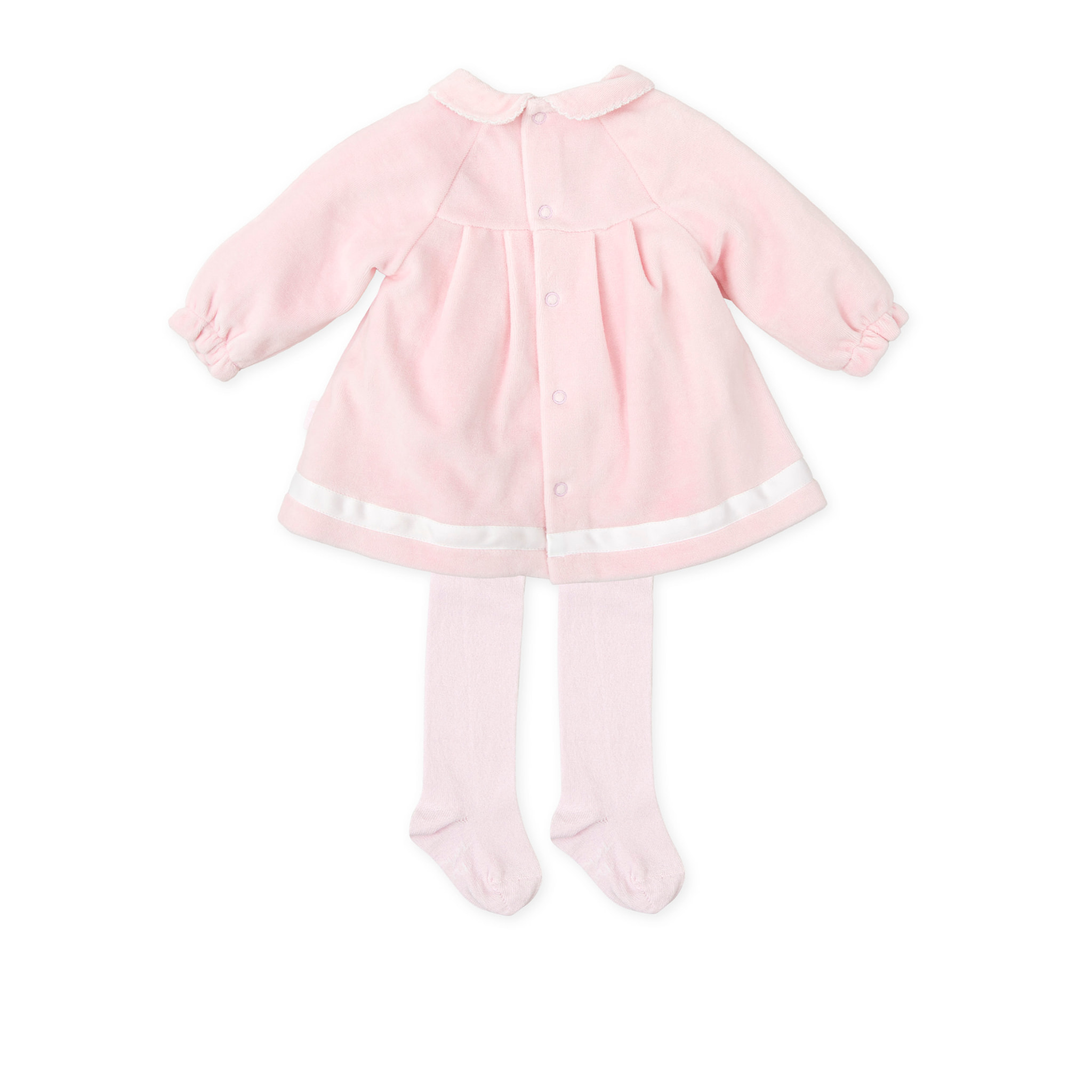 Vestido con leotardos . - Rosa