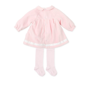 Vestido con leotardos . - Rosa