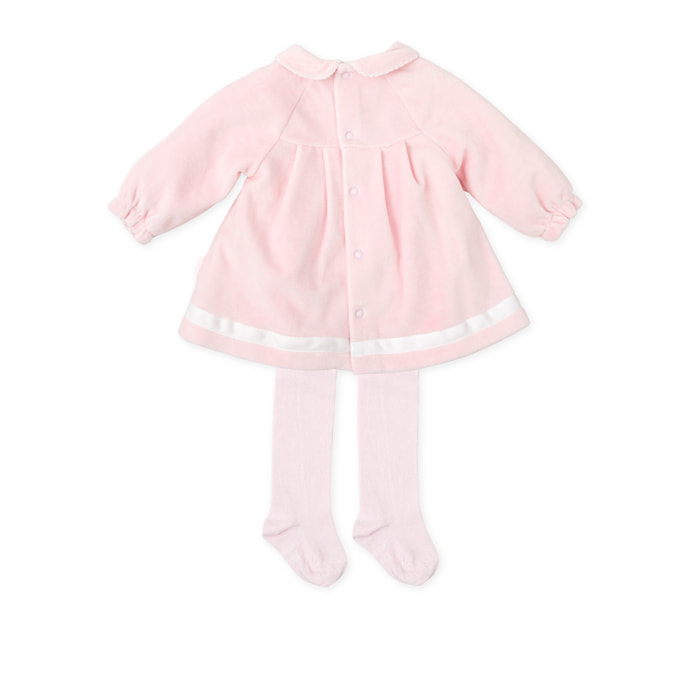 Vestido con leotardos . - Rosa