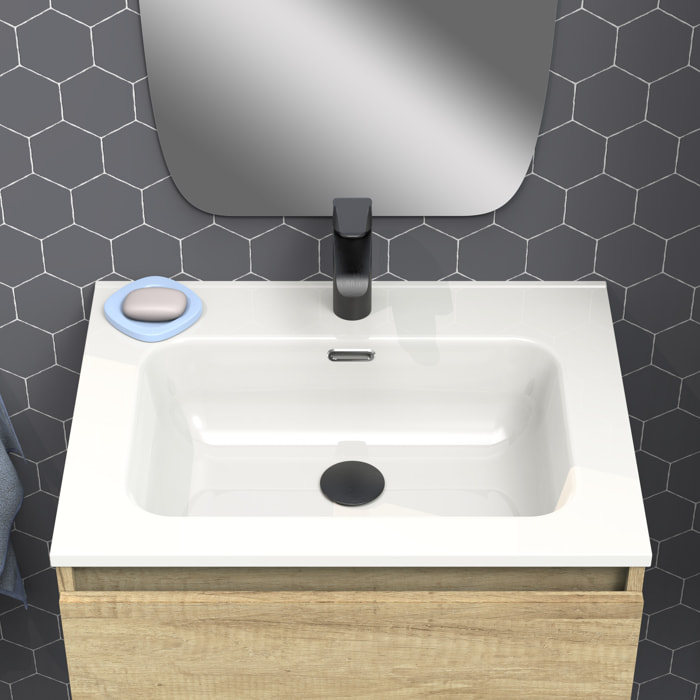 Ensemble de salle de bain IRONA 2C, 70cm, comprend lavabo et miroir