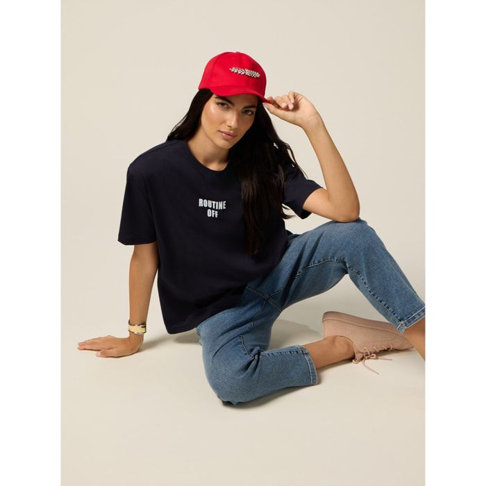 Oltre - Camiseta con gorra a juego - Azul