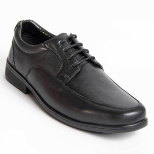 Zapato Oxford De Piel - Negro