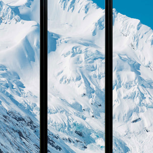 Papier peint, fenêtre sur montagne Intissé