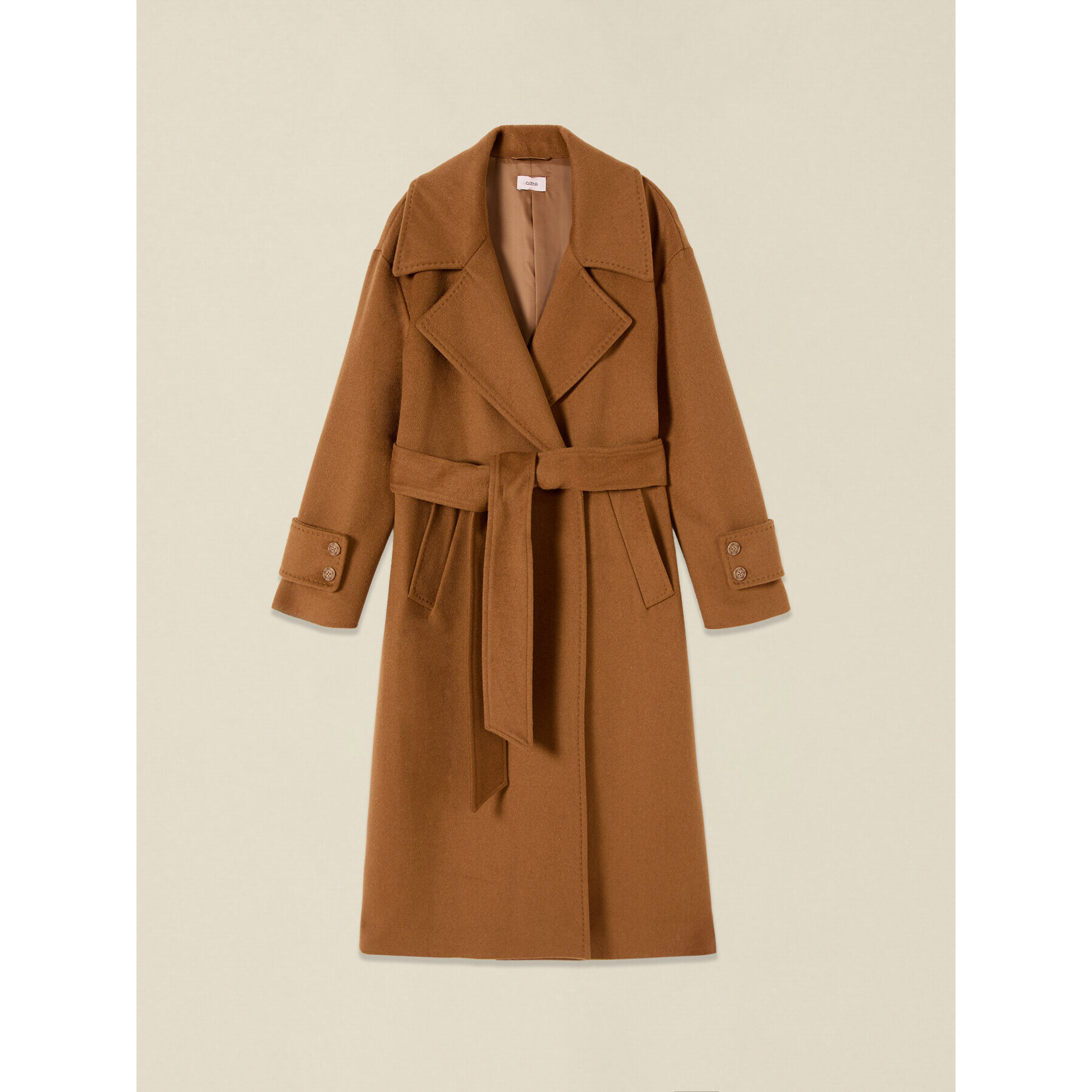 Oltre - Cappotto doppiopetto misto lana - Marrone