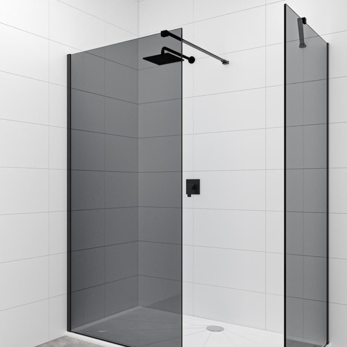Walk-in bras de montage 120 cm, noir (SIKOZAV1C)