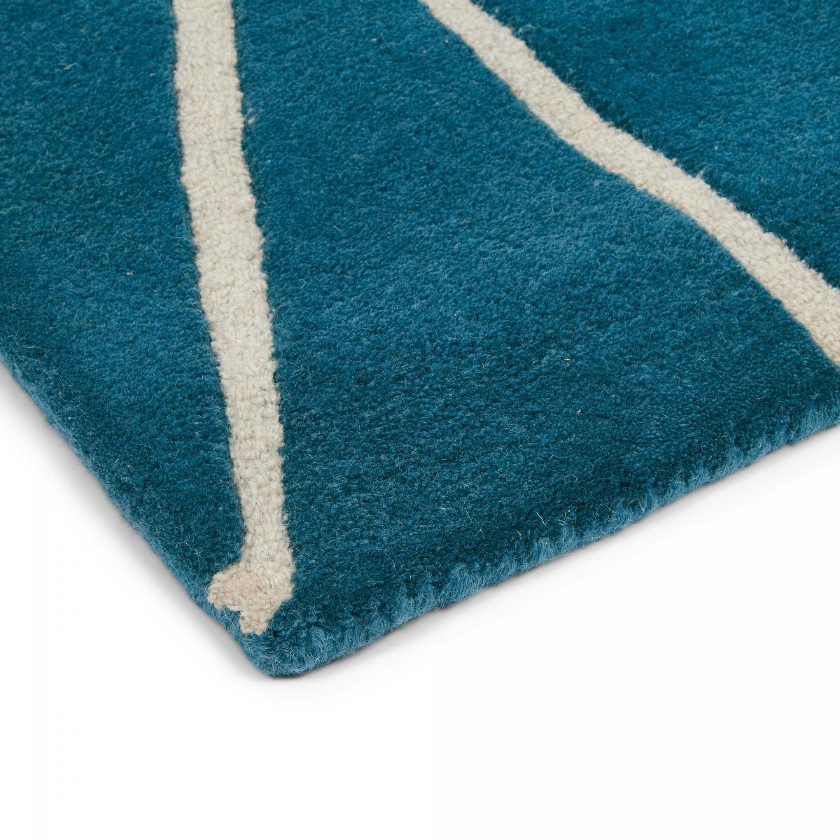 Tapis salon et chambre fait à la main en laine motif abstrait YOWA