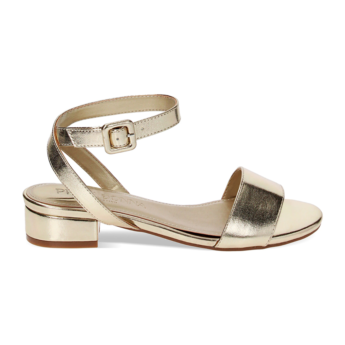 Sandali bassi oro in laminato