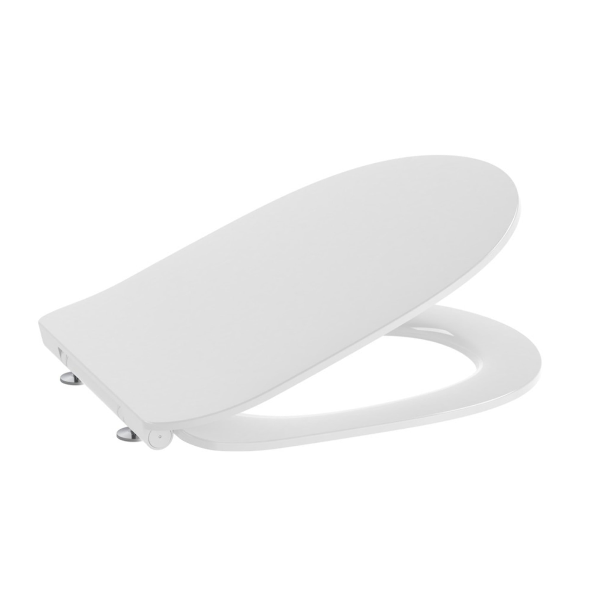 Pack WC Bati-support Geberit avec Cuvette Roca The Gap fixations invisibles + Abattant  + Plaque blanc chrome (GebGapRimless-C)