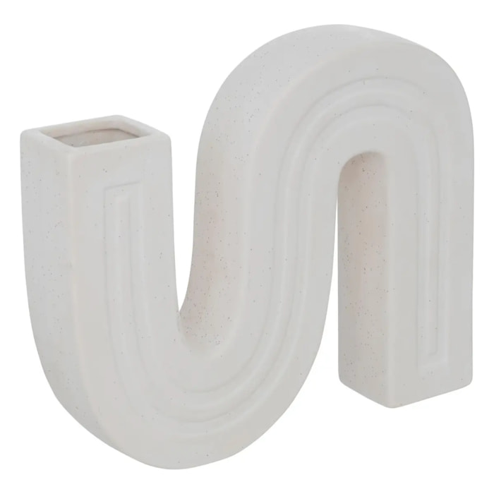 Soliflore "Olme" en céramique H24,8cm blanc