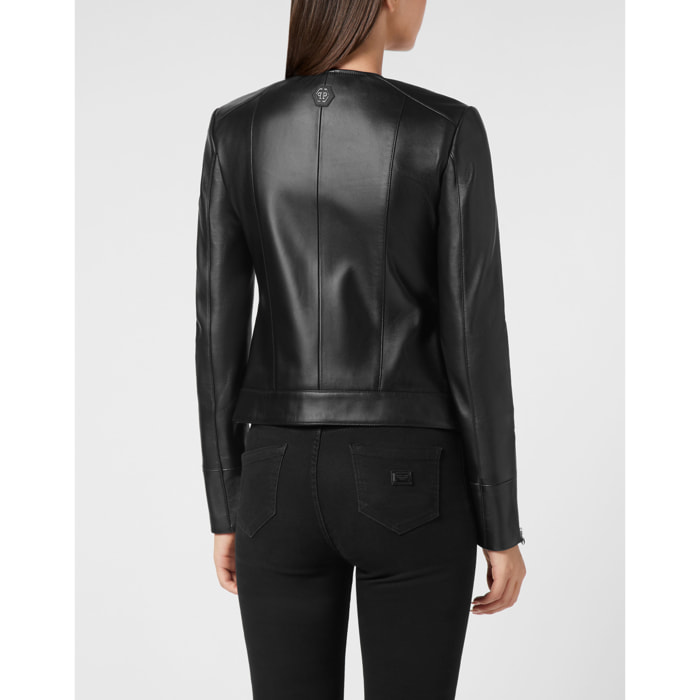 PHILIPP PLEIN Leather Biker