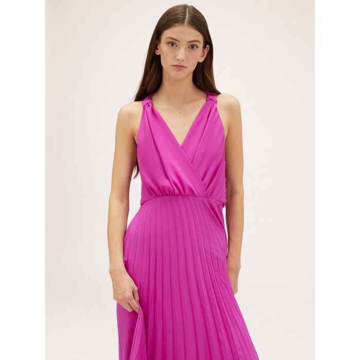 Motivi - Vestido elegante plisado - Fuchsia