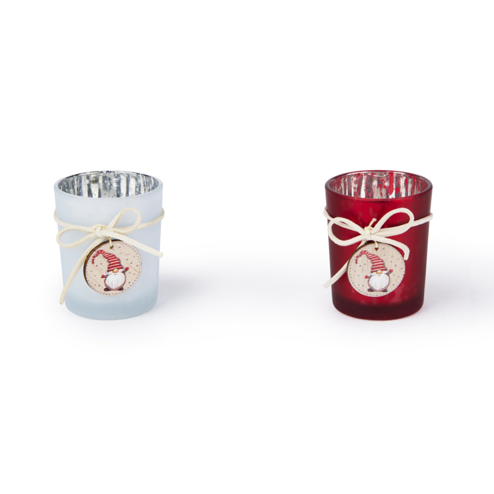 Set 6 porte-bougies Excelsa – Gnomo, Verre Multicolore
