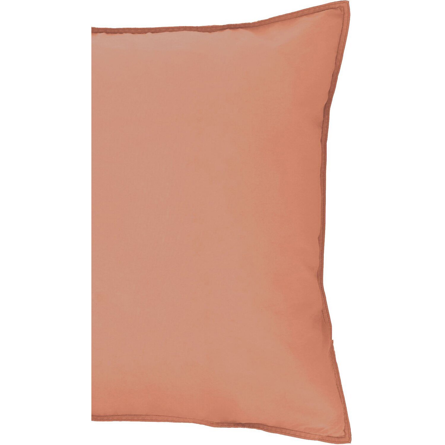 Taie d'oreiller 100%coton 57fils et lyocell terracotta