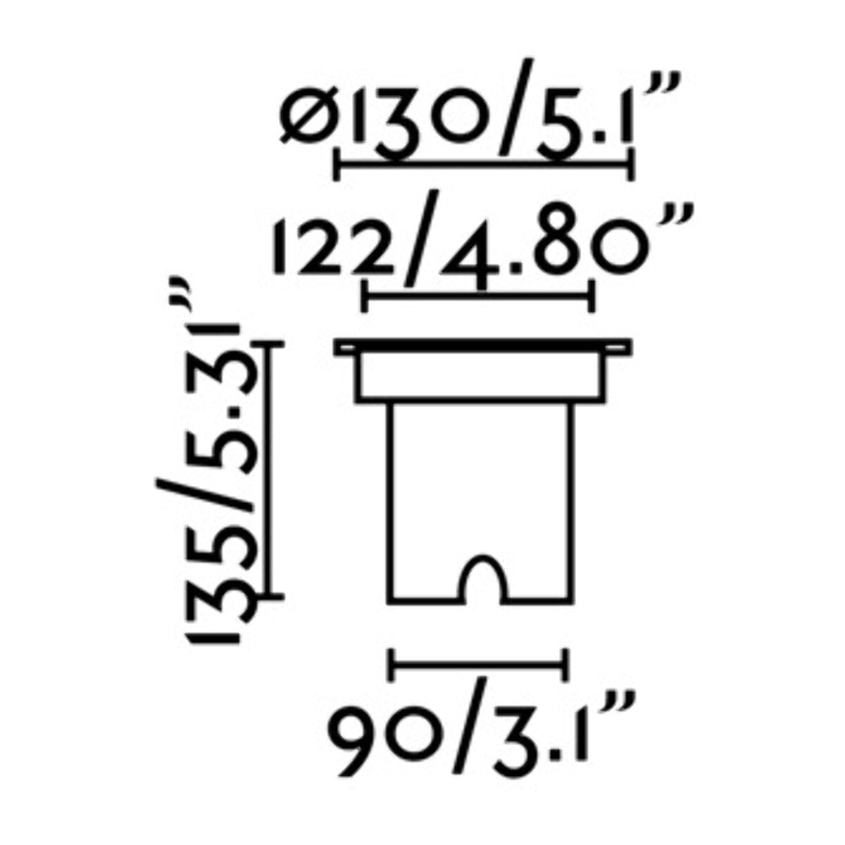 GEISER 130 10° Lampada incasso regolabile grigio