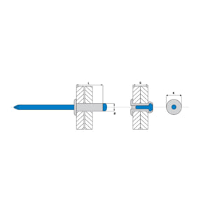 Boîte 400 Rivets aveugles standard SCELL-IT - 4 x 10 mm - ASD4010