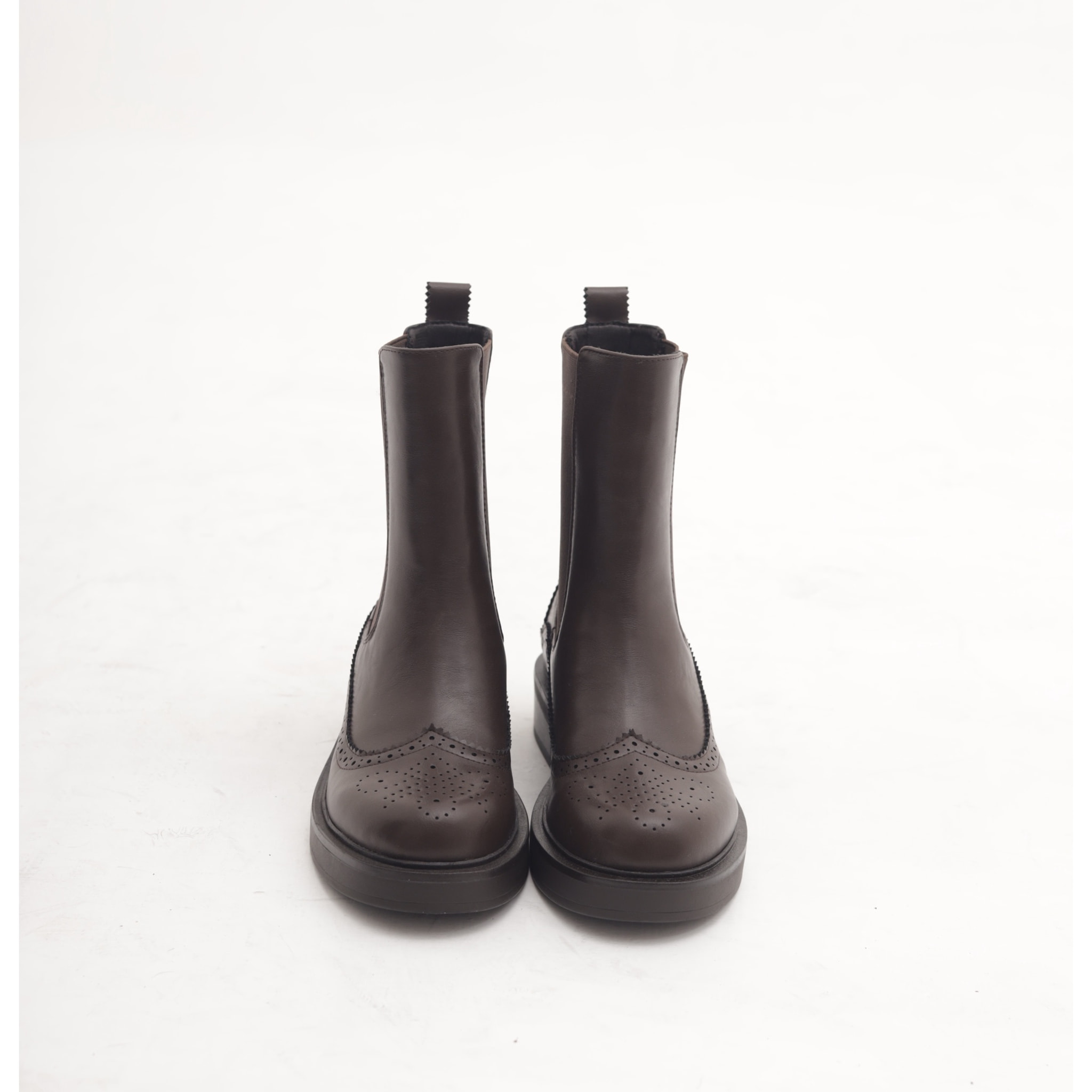 STIVALETTO CHELSEA BROGUE TESTA DI MORO