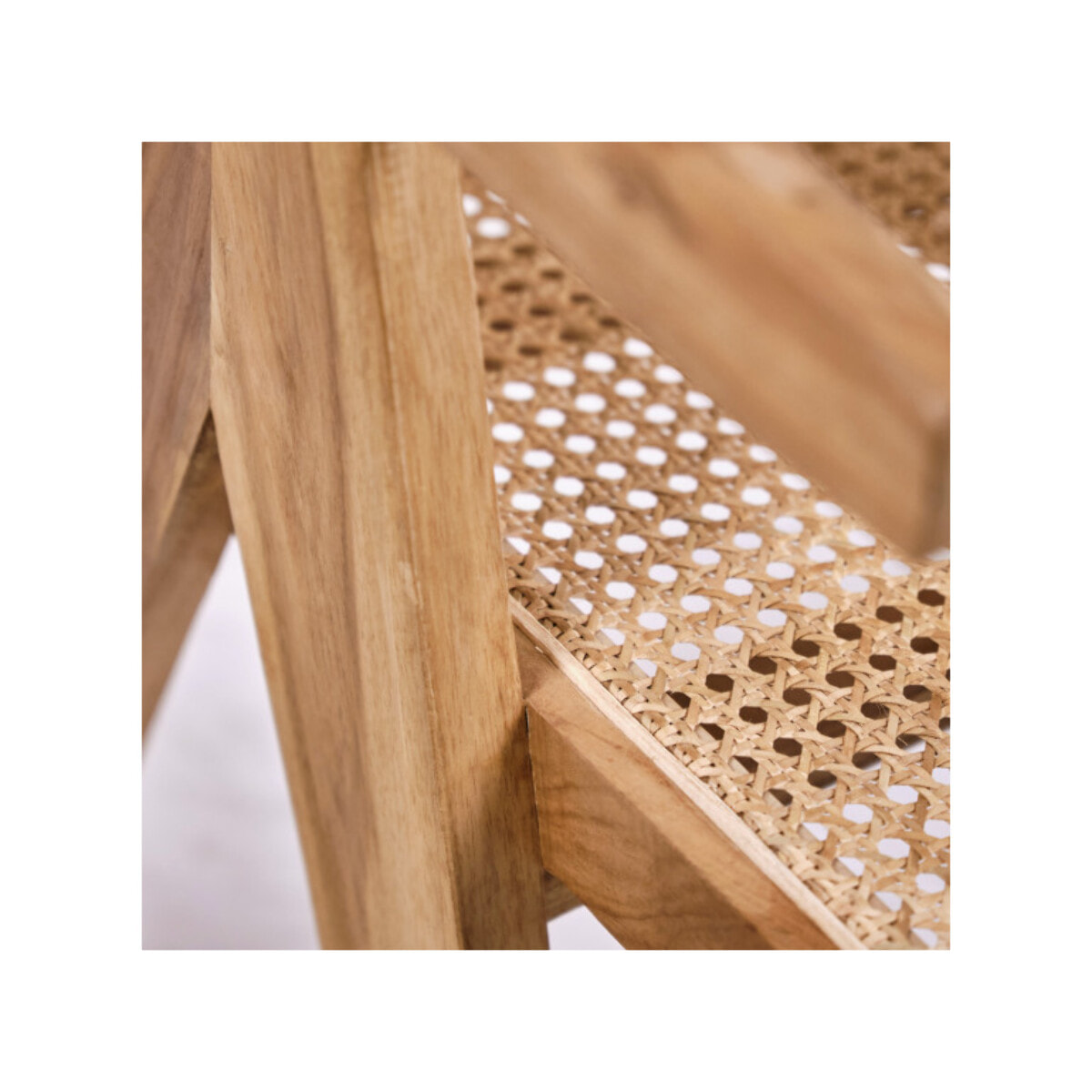 Fauteuil de jardin lounge en rotin et bois massif de teck - ZAZOU