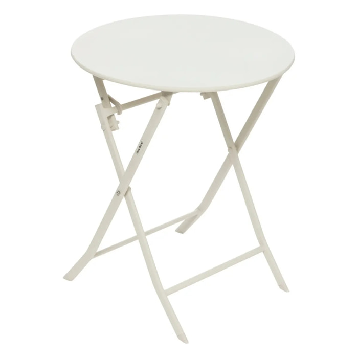 Table de jardin pliante ronde "Greensboro" argile 2 places