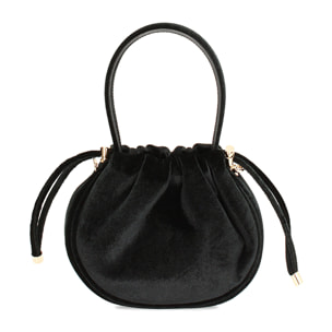 Mini bag nera in velluto