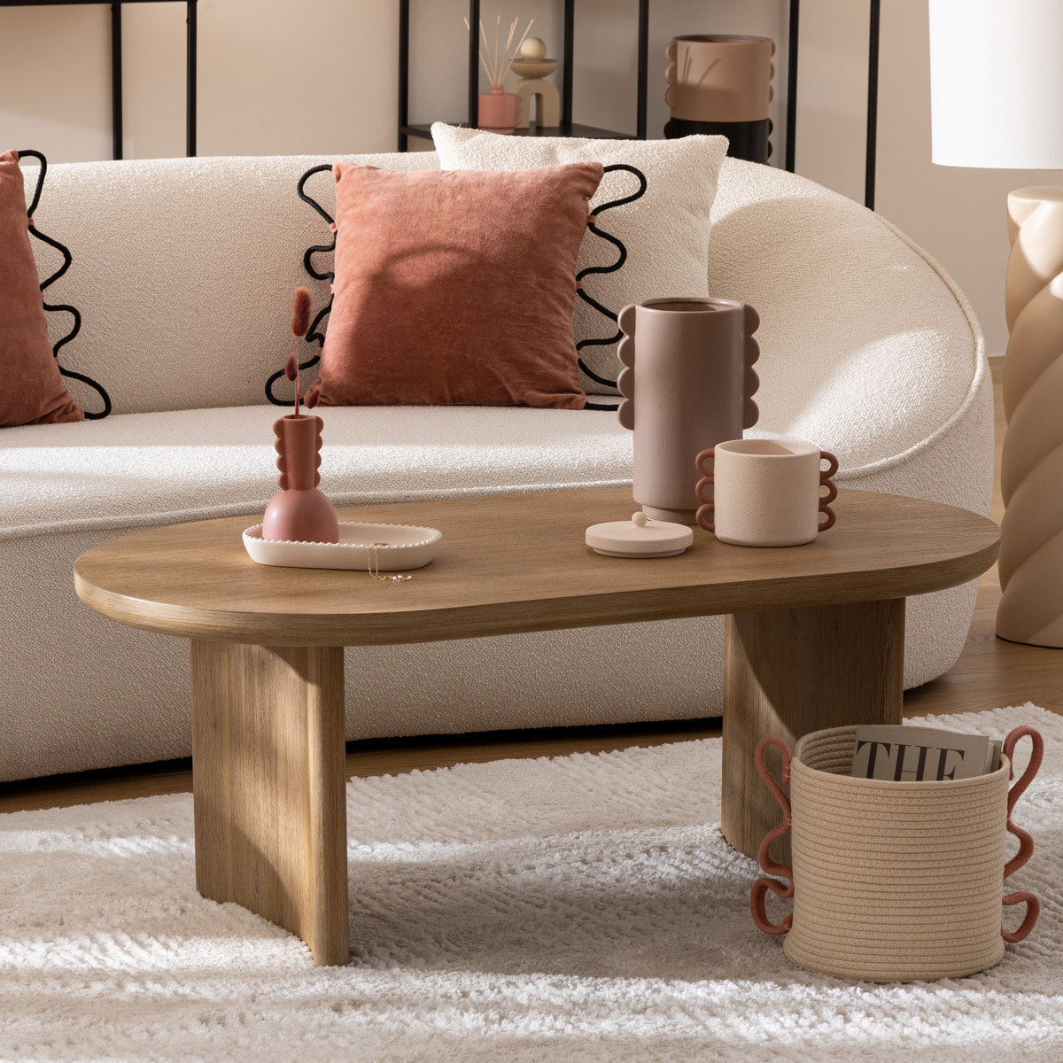 Table basse Lousada bois naturel 110x60cm