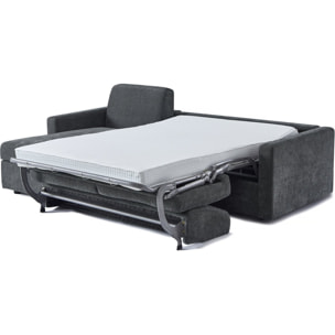 Canapé d'angle réversible et convertible express en tissu "Celia" - 3 places - Gris