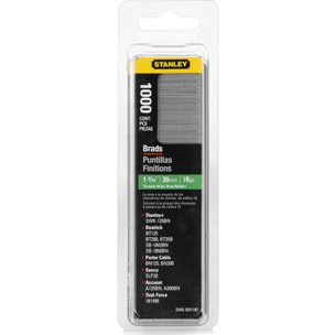 Boîte 1000 clous 18GA 8/300/E/J STANLEY - 1-3/16 - 30 mm - 1-SWK-BN1187T