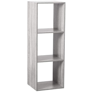 Estantería de 3 compartimentos mix en gris