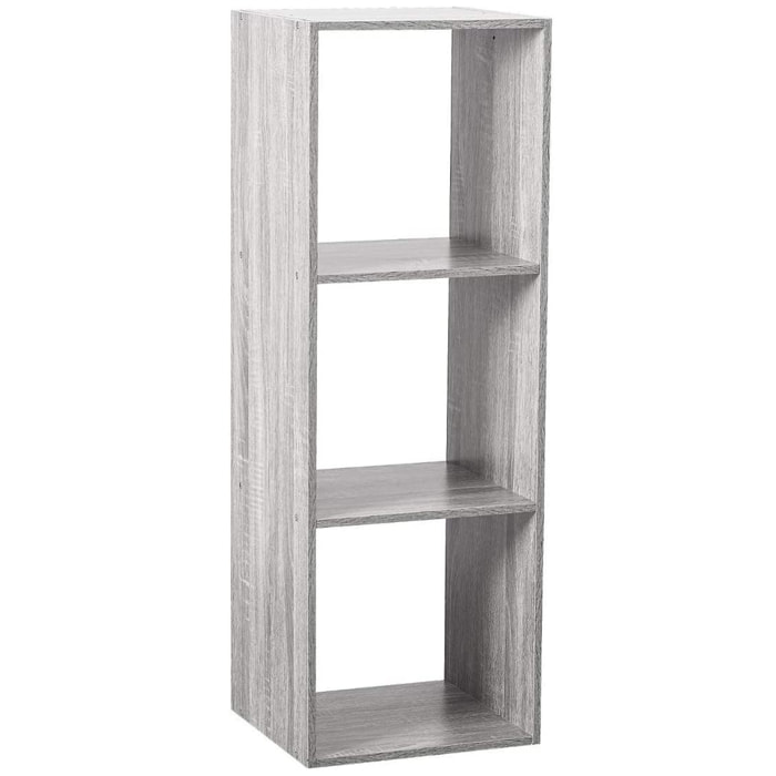 Estantería de 3 compartimentos mix en gris