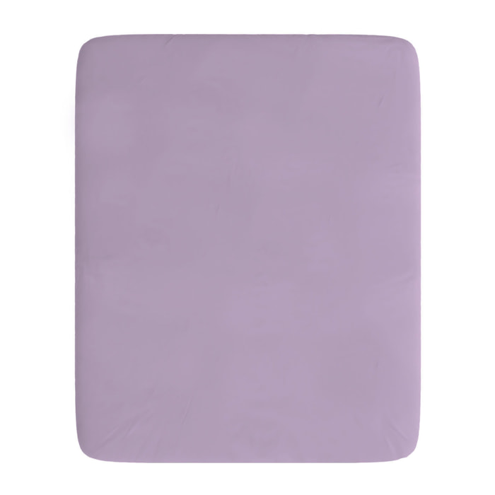 LENZUOLO SOTTO CON ANGOLI MAX COLOR, 100% Cotone, Made in Italy - LILLA