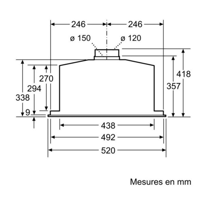 Hotte encastrable NEFF D55MH56N0