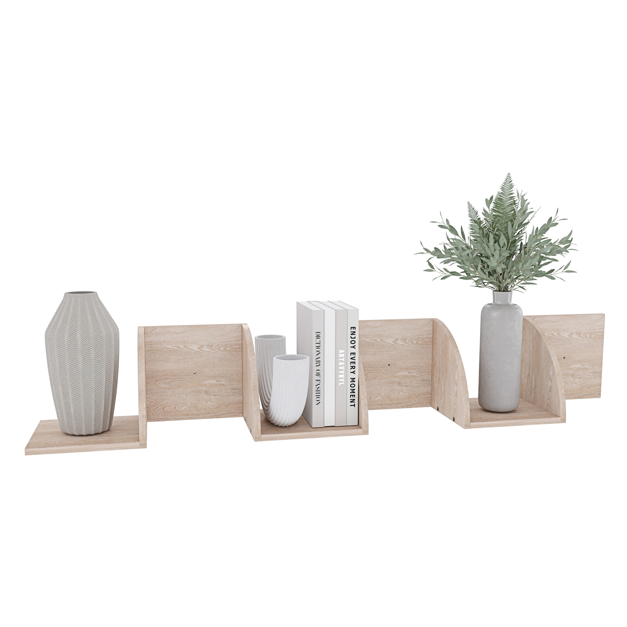 Libreria Angolare Scaffale 5 Ripiani Legno MDF Mensole Espositive da Parete Design Moderno Elegante Casa Soggiorno Salotto Studio 123x20x20 cm Rovere