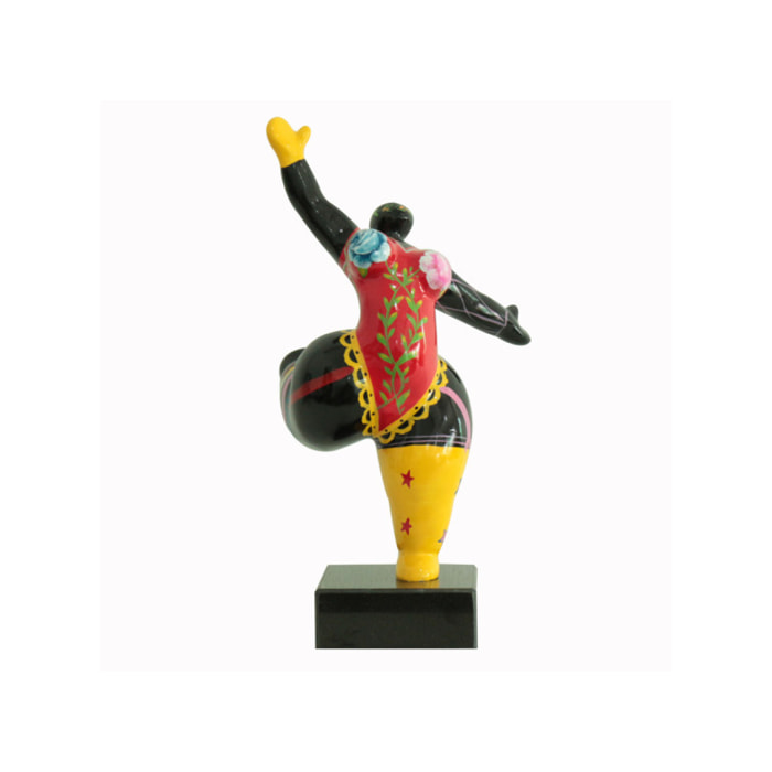 Statuette femme danseuse en résine peintures multicolores H33cm - BALERINA 05
