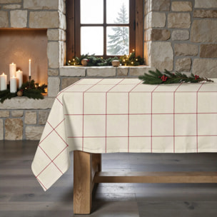 Nappe anti-taches Red windowpana 1225