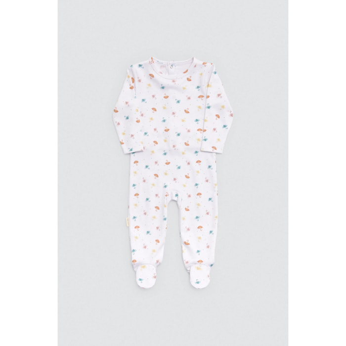 Tutina per neonato a maniche lunghe con stampa pioggia