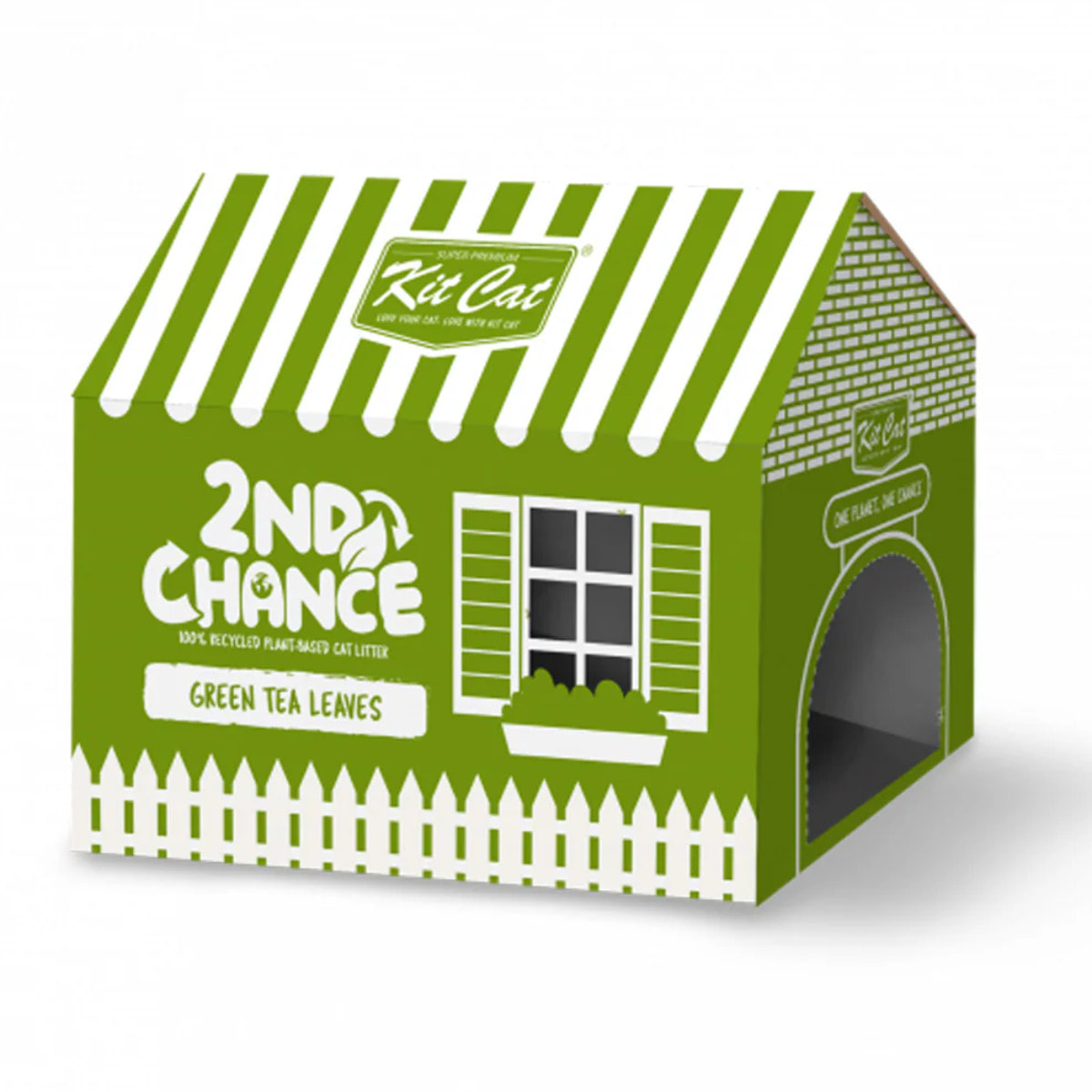 Pack 6 Kit Cat Arena Eco 2nd Chance - Green Tea 2,5 Kg Hojas de Té Verde, Guisante y Yuca