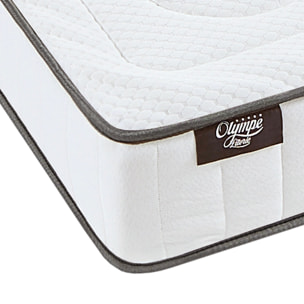 Matelas Cristal, Mémoire de Forme, 18 cm, Soutien Ferme, Mousse Recyclée Haute Densité