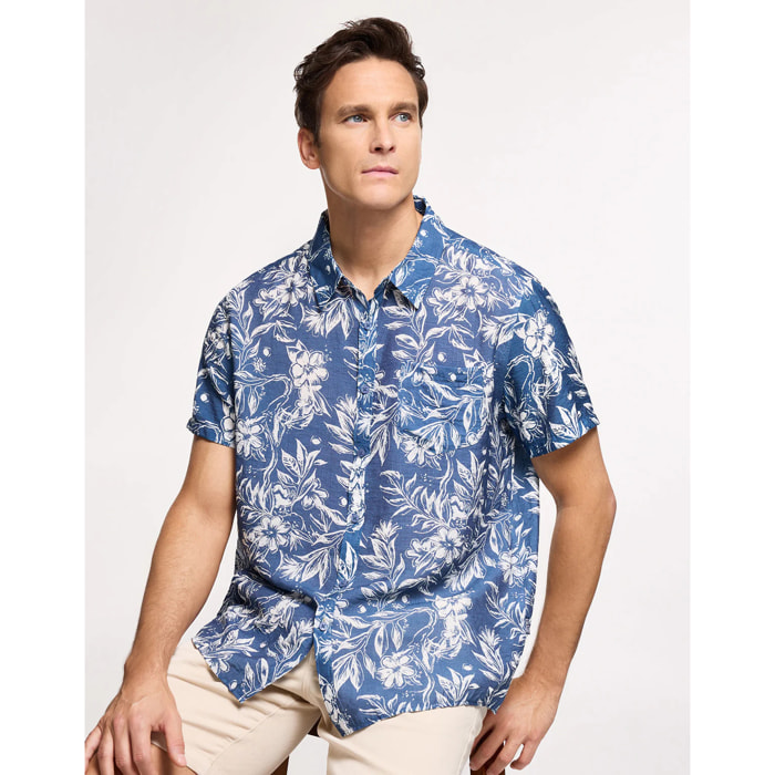 Camisa Manga Corta Azul Marino - Westcoast
