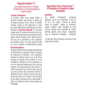 OLIOSEPTIL - Spray Nasal - Dégage et assainit le nez - Soulage la congestion nasale - Facilite l'évacuation des mucosités - Aux Huiles Essentielles - Dispositif Médical - Flacon 20ml