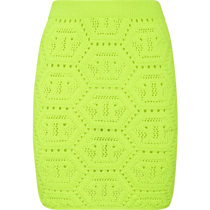 PHILIPP PLEIN Knit Short Skirt MONOGRAM