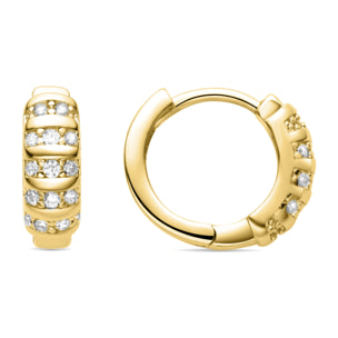 Pendientes de Circonita Brillante acabados en oro amarillo de 18K
