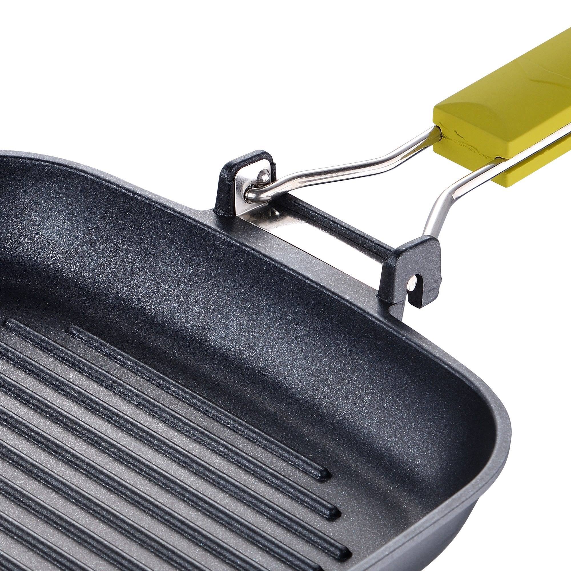 2 pcs sarten rainbow verde y amarillo + sarten grill safari verde