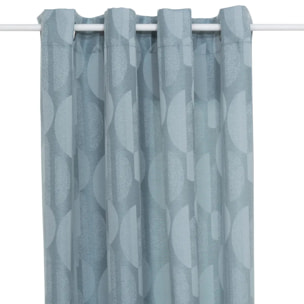 Rideau "Wimbi" jacquard bleu clair 140x260cm