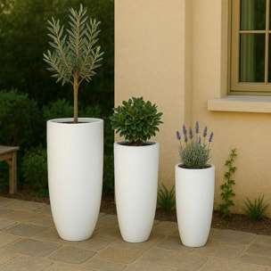 Vaso grande in ceramica bianca 36x63 cm - Real